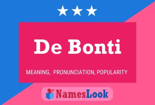 Poster del nome De Bonti