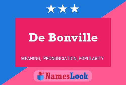 Poster del nome De Bonville