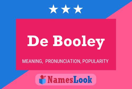 Poster del nome De Booley