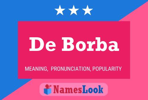 Poster del nome De Borba