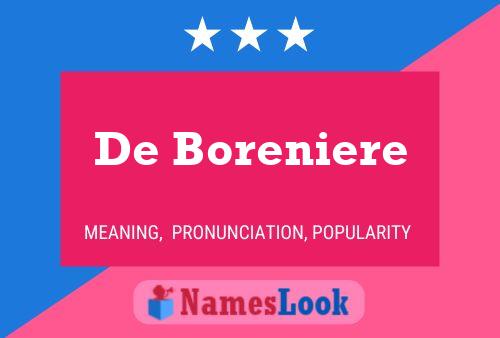 Poster del nome De Boreniere