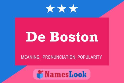 Poster del nome De Boston