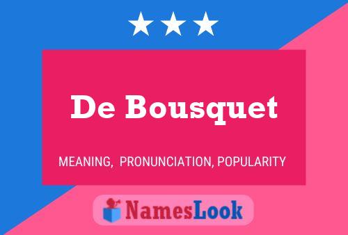 Poster del nome De Bousquet