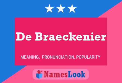 Poster del nome De Braeckenier