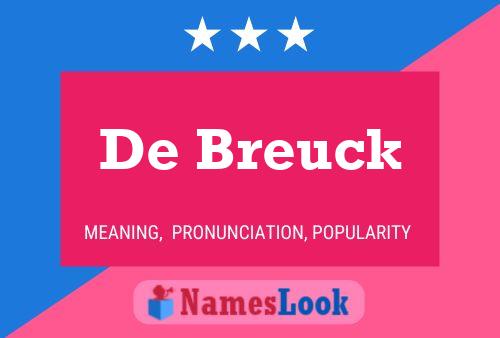 Poster del nome De Breuck