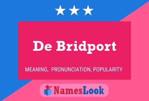 Poster del nome De Bridport