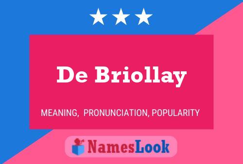 Poster del nome De Briollay