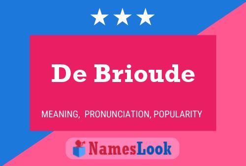 Poster del nome De Brioude