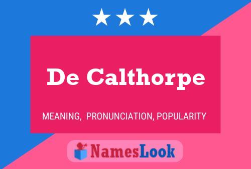 Poster del nome De Calthorpe