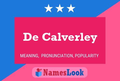 Poster del nome De Calverley