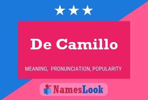 Poster del nome De Camillo