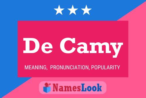 Poster del nome De Camy