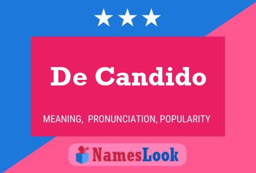 Poster del nome De Candido