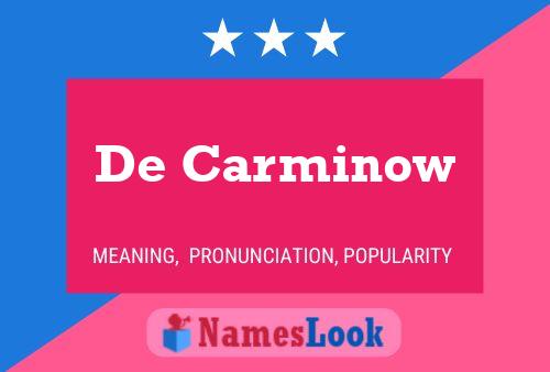 Poster del nome De Carminow