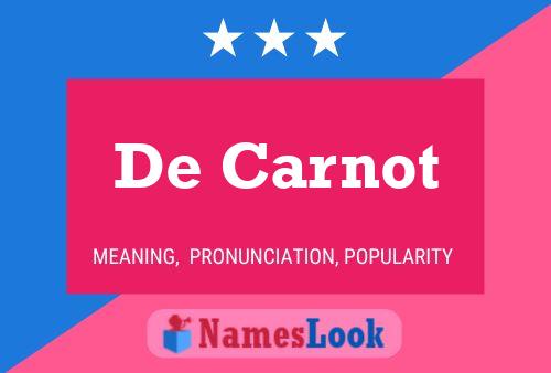 Poster del nome De Carnot