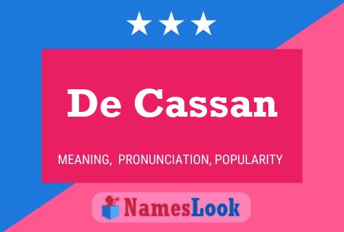 Poster del nome De Cassan