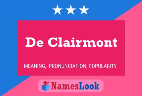 Poster del nome De Clairmont