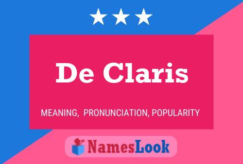 Poster del nome De Claris