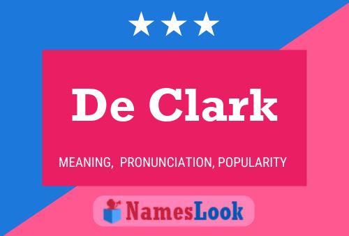 Poster del nome De Clark