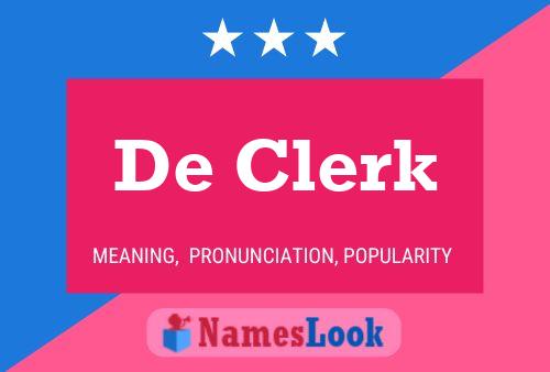 Poster del nome De Clerk