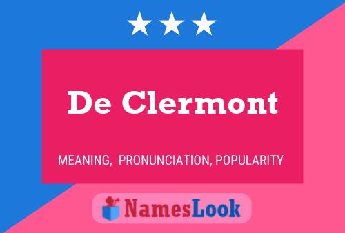 Poster del nome De Clermont