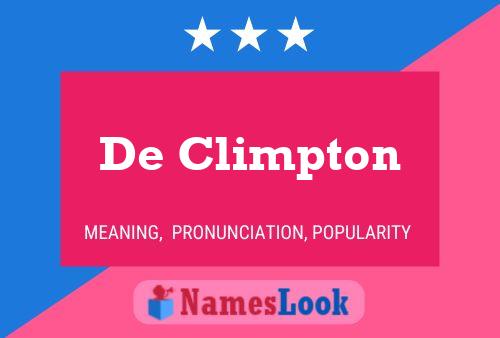 Poster del nome De Climpton