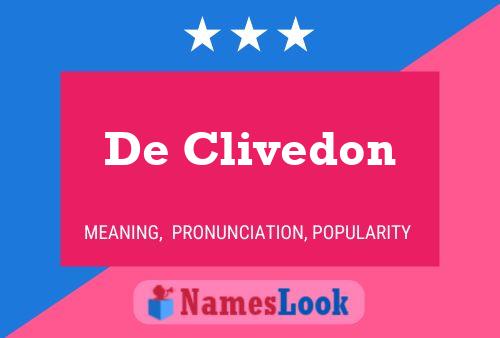 Poster del nome De Clivedon