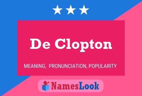 Poster del nome De Clopton