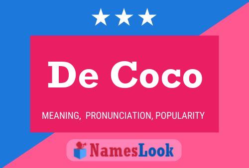 Poster del nome De Coco