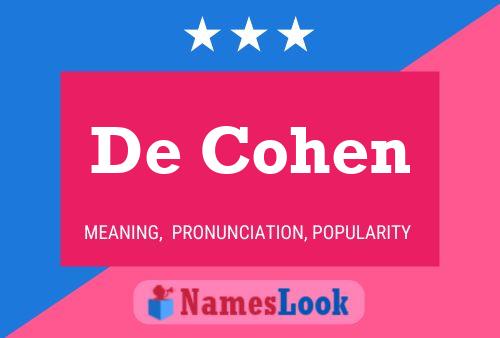 Poster del nome De Cohen