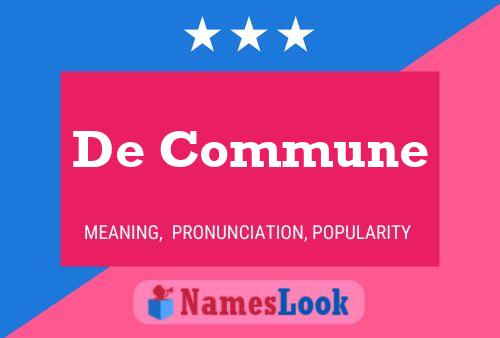 Poster del nome De Commune