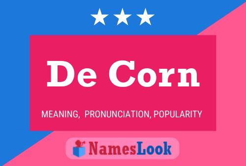 Poster del nome De Corn