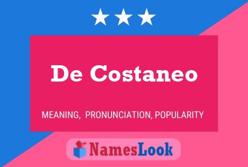 Poster del nome De Costaneo