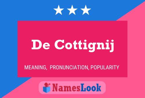 Poster del nome De Cottignij