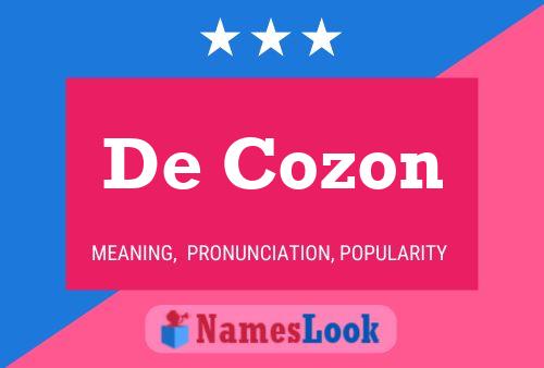 Poster del nome De Cozon