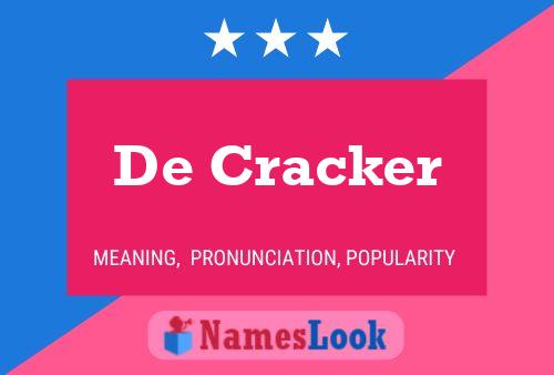 Poster del nome De Cracker