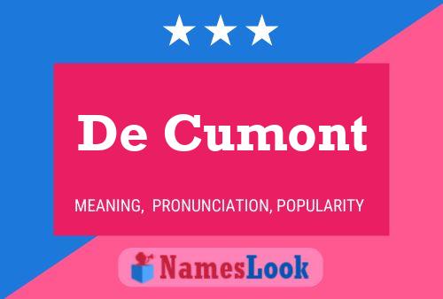 Poster del nome De Cumont