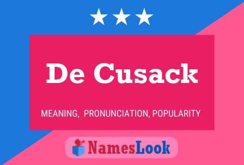 Poster del nome De Cusack