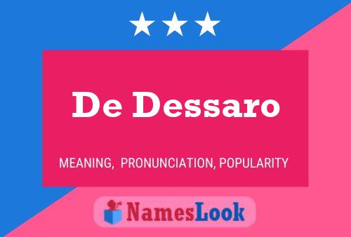 Poster del nome De Dessaro