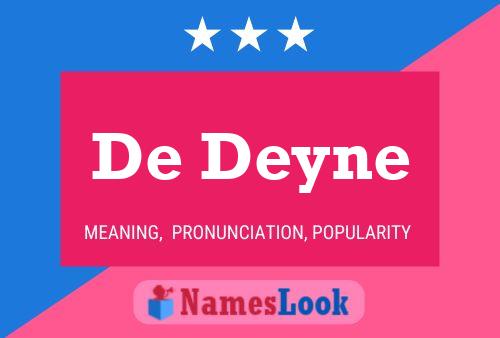 Poster del nome De Deyne