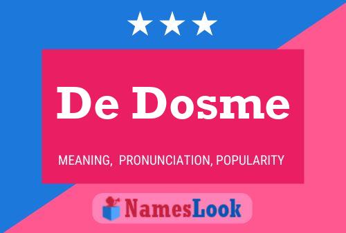 Poster del nome De Dosme