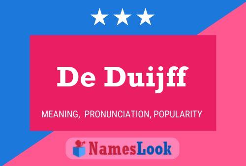 Poster del nome De Duijff