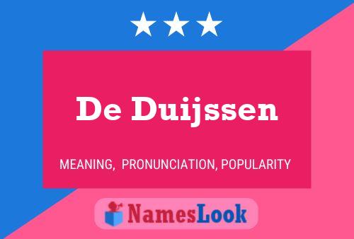 Poster del nome De Duijssen