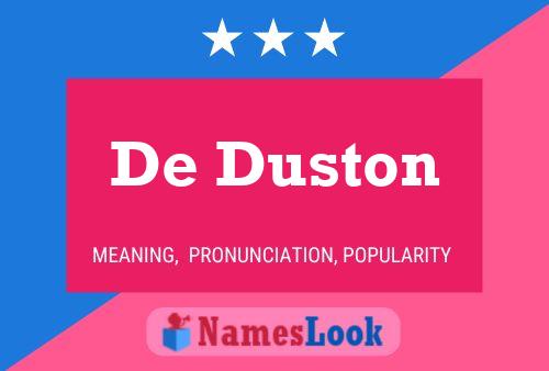 Poster del nome De Duston