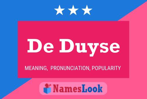 Poster del nome De Duyse