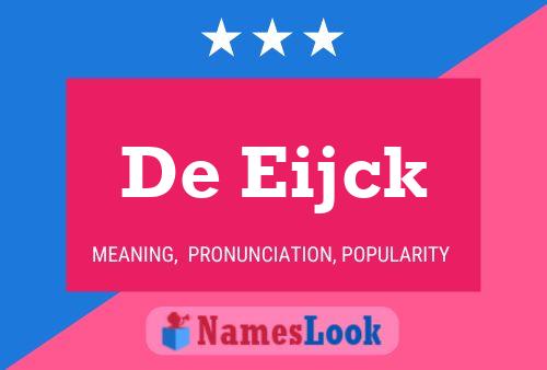 Poster del nome De Eijck