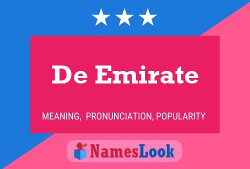 Poster del nome De Emirate