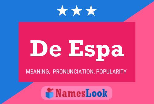 Poster del nome De Espa