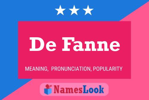 Poster del nome De Fanne