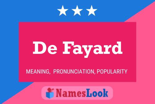 Poster del nome De Fayard